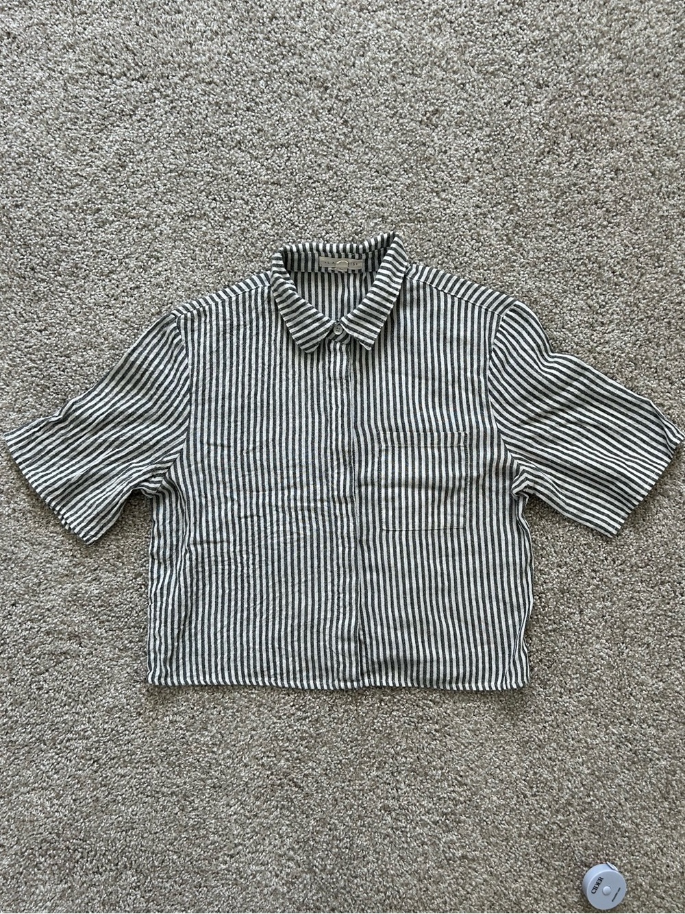 striped collared shirt
